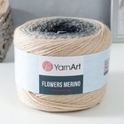 Пряжа "Flowers Merino" 75% акрил, 25% шерсть 590м/225г (553 бежевый-моренго) 9320821 - фото 10072007