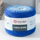 Пряжа "Flowers Merino" 75% акрил, 25% шерсть 590м/225г (543 голубой-василек) 9320822 - фото 10072011