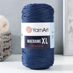 Пряжа "Macrame XL" 100% полиэстер 130м/250г (162 синий)
