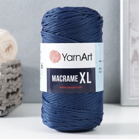 Пряжа "Macrame XL" 100% полиэстер 130м/250г (162 синий) 9320828