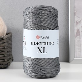 Пряжа "Macrame XL" 100% полиэстер 130м/250г (159 тёмный серый) 9320830