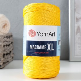 Пряжа "Macrame XL" 100% полиэстер 130м/250г (142 жёлтый)