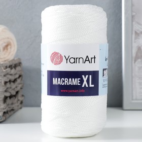 Пряжа "Macrame XL" 100% полиэстер 130м/250г (154 ультрабелый)