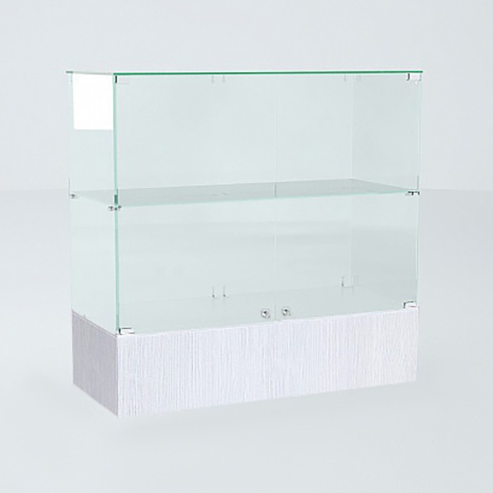 Прилавок П 106, 1020×450×990, ЛДСП, стекло, цвет белый - фото 1906116703