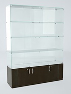 Витрина В 152 ВД, 1520×450×2050, ЛДСП, стекло, цвет венге 9352793