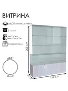 Витрина В 152 ВД, 1520×450×2050, ЛДСП, стекло, белая 9352796