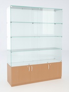 Витрина В 152 вд, 1520×450×2050, ЛДСП, стекло, цвет дуб сонома 9352797