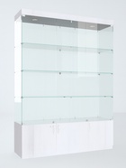 Витрина В 154 ВД, 1520×450×2150, ЛДСП, стекло, белая - Фото 2