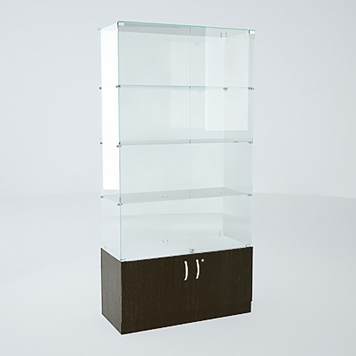 Витрина В 102 ВД, 1020×450×2050, ЛДСП, стекло, цвет венге - фото 1928021855