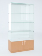 Витрина В 102 ВД, 1020×450×2050, ЛДСП, стекло, цвет дуб сонома 9352807