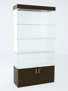 Витрина В 104 ВД, 1020×450×2150, ЛДСП, стекло, цвет венге 9352808