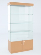 Витрина В 104 ВД, 1020×450×2150, ЛДСП, стекло, цвет дуб сонома - Фото 2