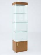 Шкаф пенал «П 52 ВД», 520×450×2150 мм, ЛДСП, стекло, ноче гварнери - Фото 2