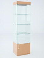 Шкаф пенал «П54 ВД», 520×450×2150 мм, ЛДСП, стекло, цвет дуб сонома - Фото 3