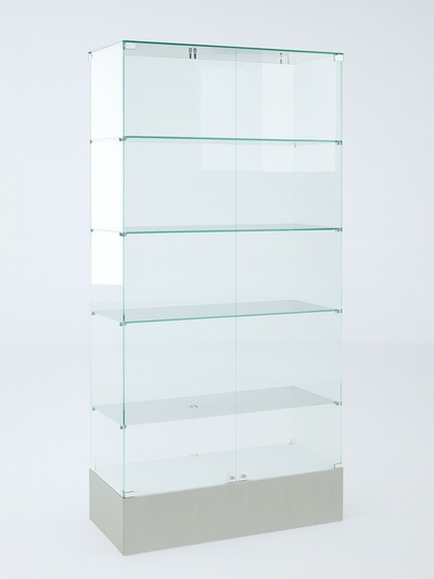 Витрина В 102 Н, 1020×450×1800, ЛДСП, стекло, серая