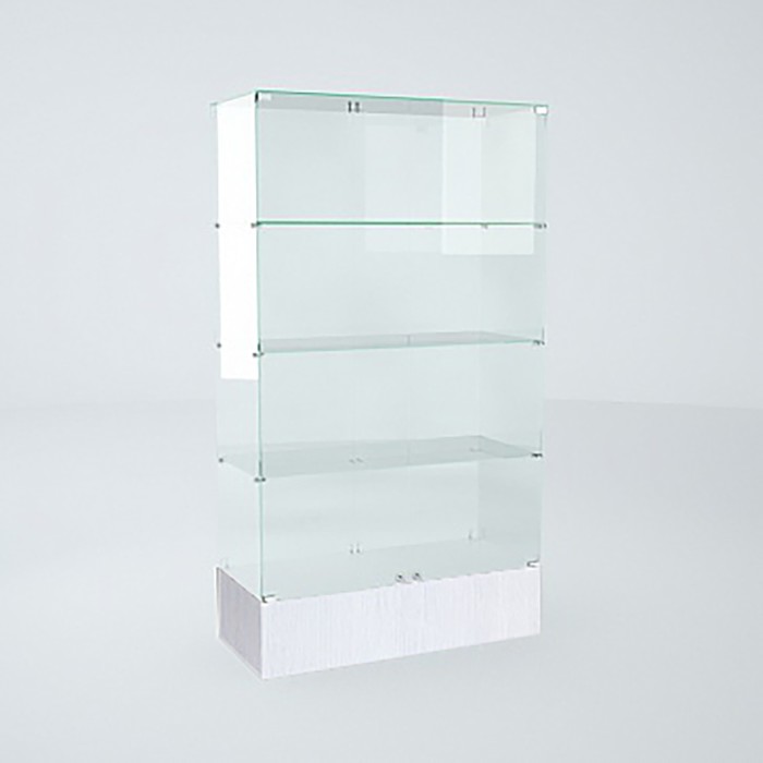 Витрина В 102 Н, 1020×450×1800, ЛДСП, стекло, цвет белый - фото 1888443359