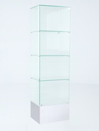 Шкаф пенал «П 52 Н», 520×450×1800 мм, ЛДСП, стекло, белый - Фото 2