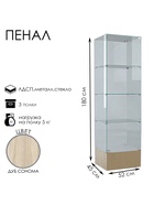 Шкаф пенал «П 52Н», 520×450×1800 мм, ЛДСП, стекло, цвет дуб сонома - Фото 3