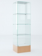 Шкаф пенал «П 52Н», 520×450×1800 мм, ЛДСП, стекло, цвет дуб сонома - Фото 4