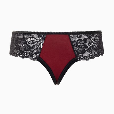 Трусы женские стринги Spanyolla, бордовые, размер 44