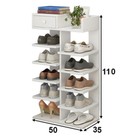 Обувница, этажерка для обуви «КарлСон24» Scandi, 35 х 50 х 110 см, цвет белый - Фото 3