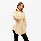Рубашка женская удлиненная MINAKU: Casual Collection цвет бежевый, р-р 42 - фото 1667164
