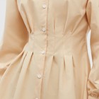 Рубашка женская удлиненная MINAKU: Casual Collection цвет бежевый, р-р 44 - Фото 5