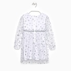 Платье нарядное для девочки KAFTAN «Снежинка», белое, рост 110-116 см - фото 23547384