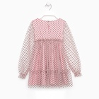 Платье нарядное для девочки KAFTAN в горошек, розовый, рост 134-140 см - фото 23547400