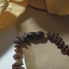 Бусы "Янтарь" крошка мелкая через бисер, цвет тёмно-коричневый,  45см - фото 24425453