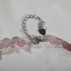 Бусы галтовка мелкая через узел "Кварц клубничный", 46см + 5см удлинитель - фото 24425480