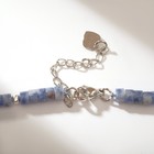 Бусы рондель 3*2мм через бусину "Лазурит", 45см + 5см удлинитель - фото 24425513