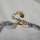 Бусы рондель 3*2мм через бусину "Лазурит", 45см + 5см удлинитель - фото 24425514