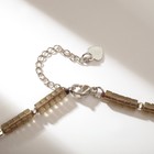 Бусы рондель 3*2мм через бусину "Раухтопаз", 45см + 5см удлинитель - фото 24425516