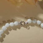 Бусы кубик через узел «Хрусталь», цвет белый, 48см - фото 25618842