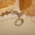 Бусы шар №6 через бисер "Кварц розовый", 45см + 5см удлинитель - фото 24425520