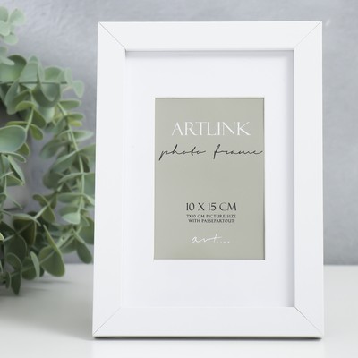Фоторамка для фото 10×15 см Ellis, МДФ, с паспарту, белый