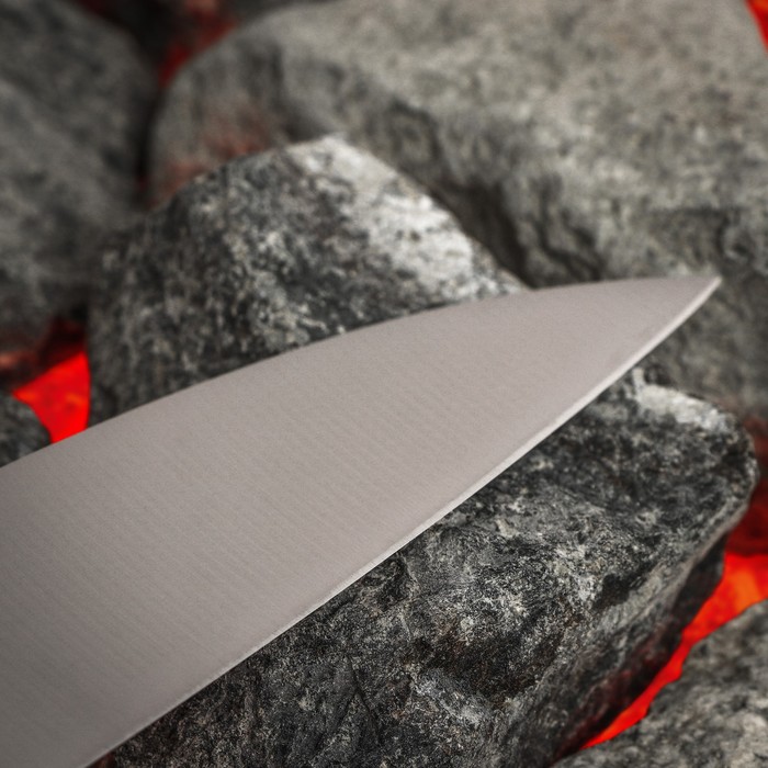 Нож кухонный Samura BAMBOO, шеф, лезвие 24 см, стальная рукоять - фото 1909026506