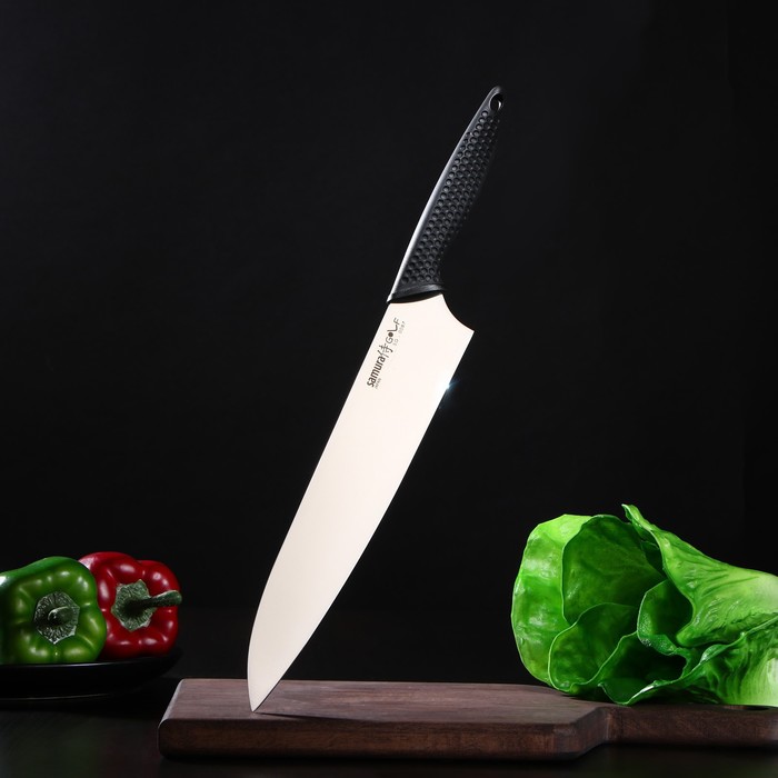 Нож кухонный Samura GOLF, шеф, лезвие 24 см, AUS-8 - фото 1909026515