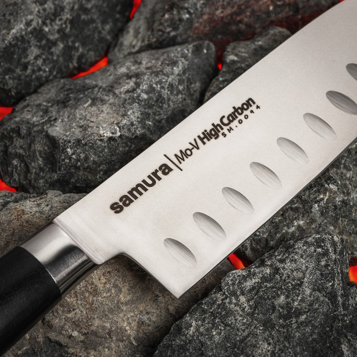 Нож кухонный Samura Mo-V, сантоку, лезвие 18 см - фото 1909026533