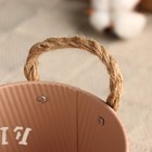 Кашпо "Ведерко цветочный сад" коричневое, 13х13х12см - Фото 5