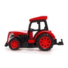 Трактор радиоуправляемый «Фермер», работает от аккумулятора, цвет красный - фото 3883396