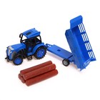 Трактор радиоуправляемый «Фермер», с прицепом, работает от аккумулятора, цвет синий - фото 3440316