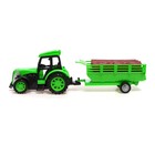 Трактор радиоуправляемый «Фермер», с прицепом, работает от аккумулятора, цвет зелёный - фото 3221847
