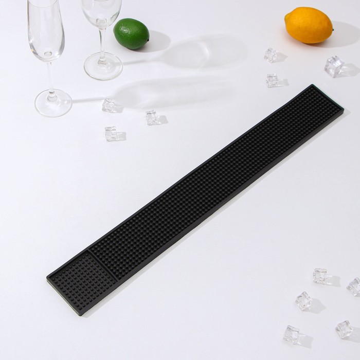 Барный коврик Доляна, 60×8×0.9 см, резина - Фото 1