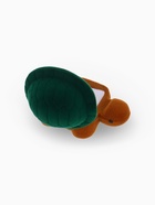 Футляр бархатный под серьги/кольцо «Черепашка», 4.2×6,8, цвет зелёно-коричневый, вставка белая 9019646