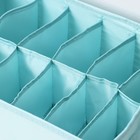 Органайзер для хранения белья «Комфорт», 12 ячеек, 35×24×13 см, цвет бирюзовый - Фото 3
