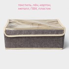 Органайзер для хранения белья с прозрачной крышкой Доляна «Тео», 13 ячеек, 32×23×12 см, цвет серый - Фото 3