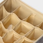 Органайзер для хранения белья с прозрачной крышкой Доляна «Тео», 13 ячеек, 32×23×12 см, цвет серый - Фото 5
