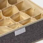 Органайзер для хранения белья с прозрачной крышкой Доляна «Тео», 13 ячеек, 32×23×12 см, цвет серый - Фото 7